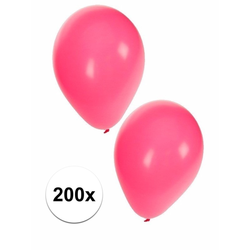 Roze party ballonnen, 200 stuks