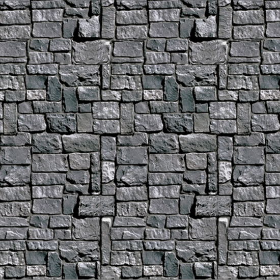 Scenesetter grijze stenen muur 121 x 914 cm