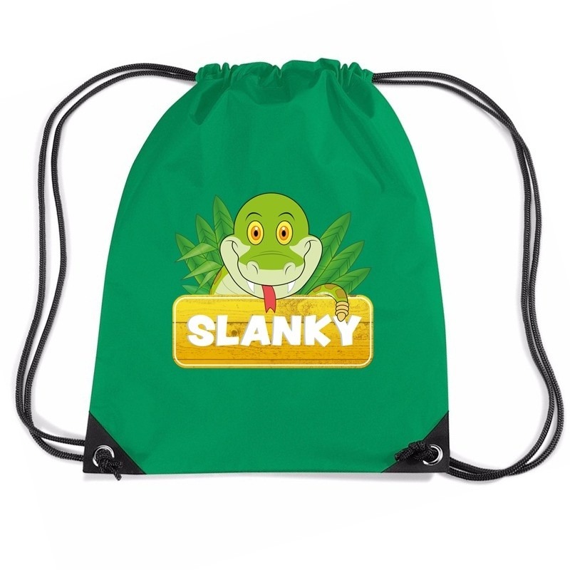 Slanky de Slang rugtas / gymtas groen voor kinderen