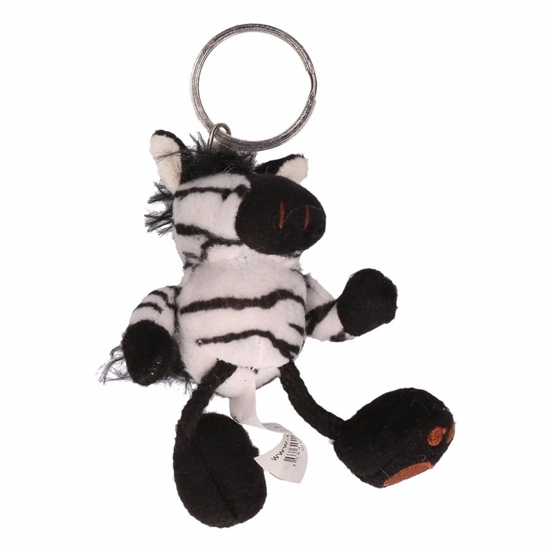 diepgaand canvas PapoeaNieuwGuinea Sleutelhanger pluche zebra mini knuffel 10 cm - Partyshopper Pluche  sleutelhangers winkel