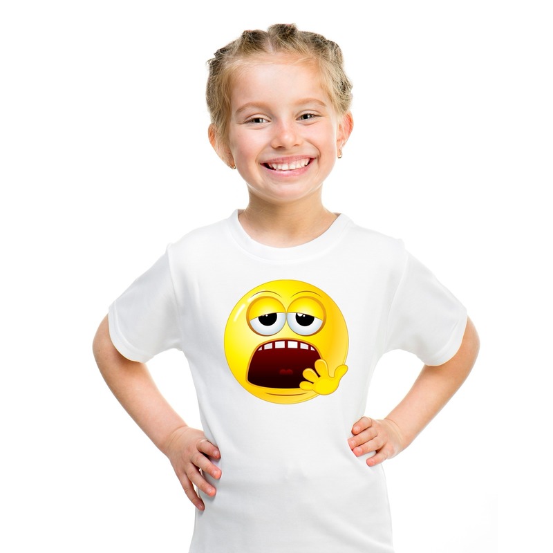 Smiley t-shirt moe wit kinderen