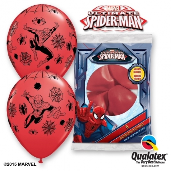 Spiderman thema ballonnen 6x stuks