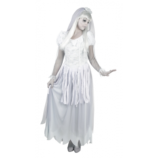 Spook bruid jurk met sluier voor dames