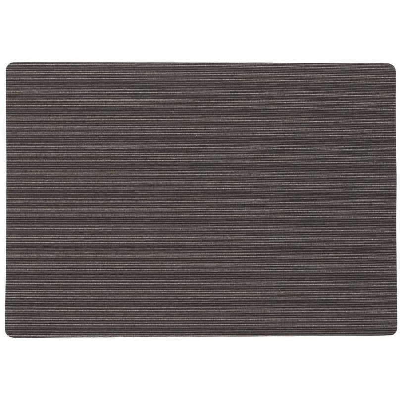 Stevige luxe Tafel placemats Lines zwart 30 x 43 cm
