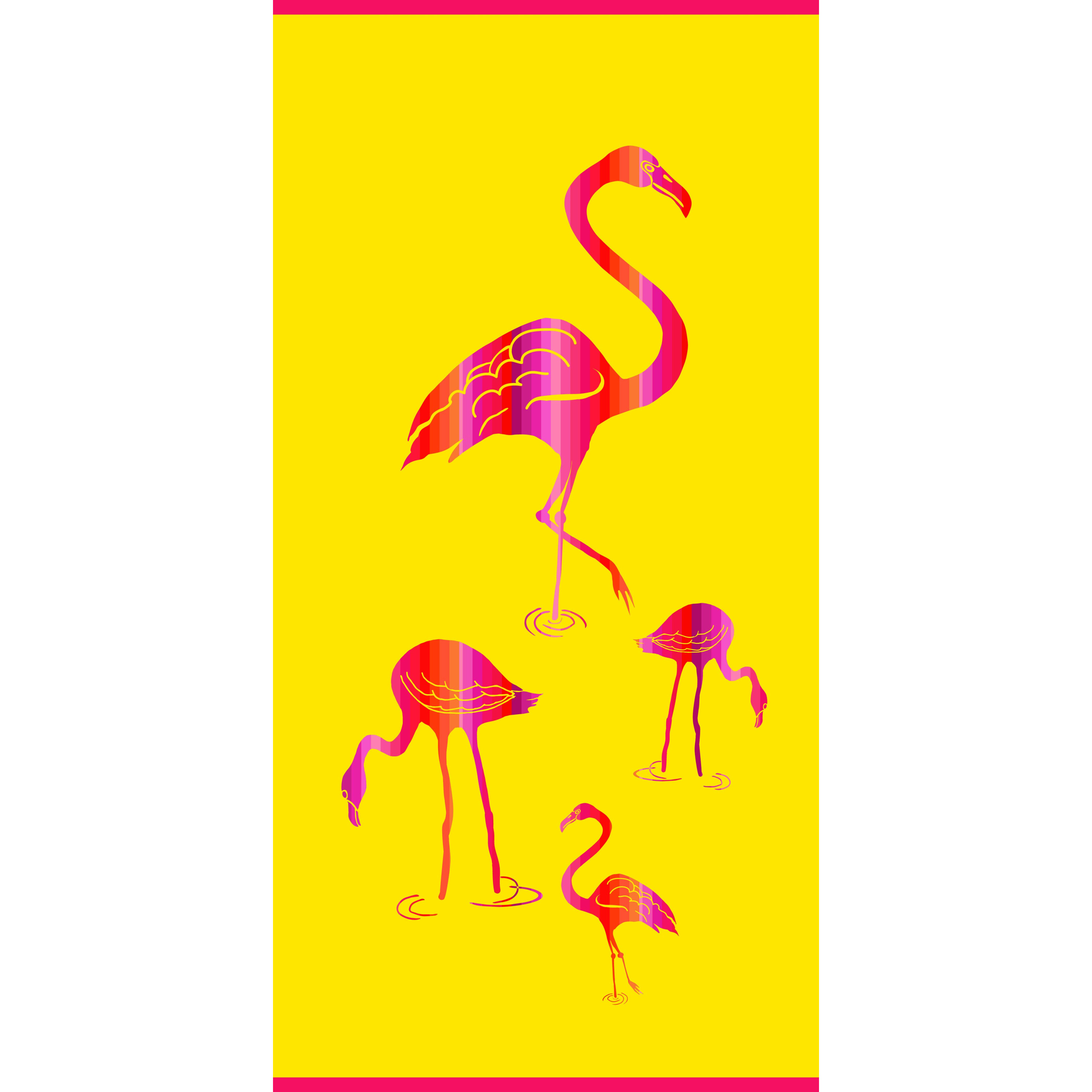 Strand-badlaken voor kinderen flamingo print 75 x 150 cm microvezel