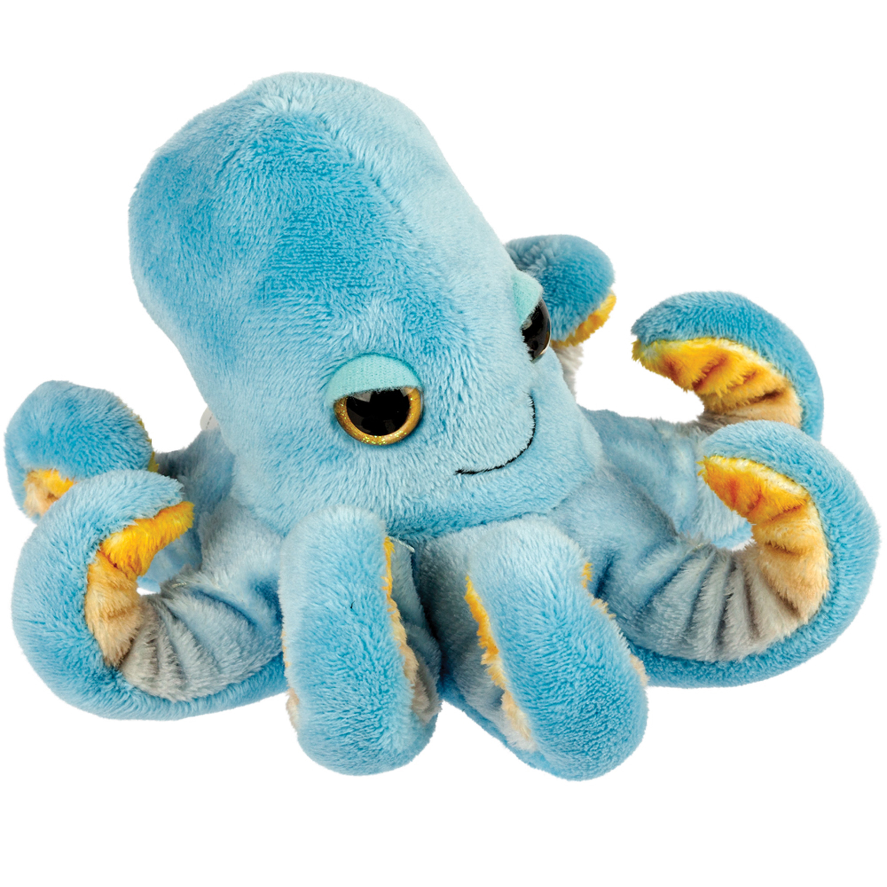 Suki Gifts pluche inktvis-octopus knuffeldier cute eyes blauw 15 cm