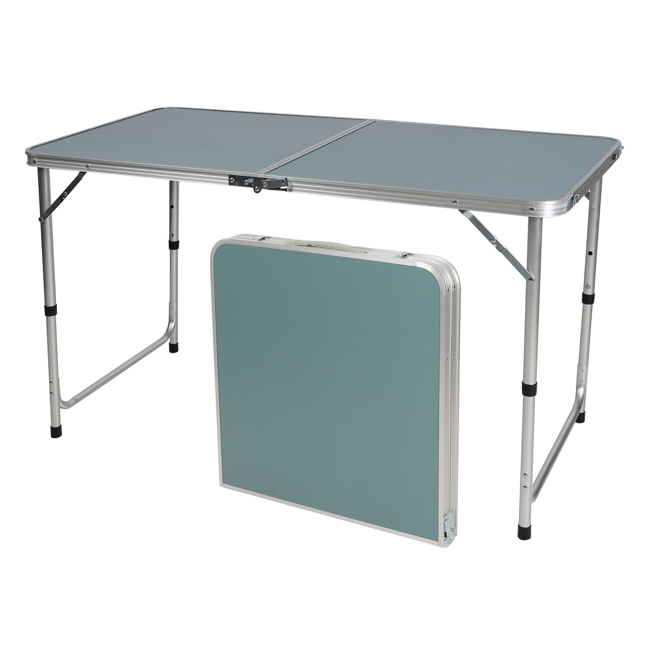 Sunnydays camping tafel aluminium opvouwbaar blauw L120 x B60 x H67 cm