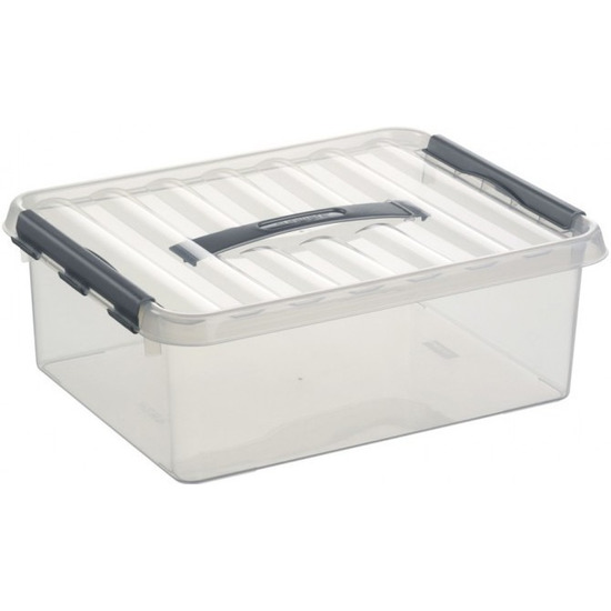 Sunware opbergbox-opbergdoos transparant 12 liter 40 x 30 x 14 cm