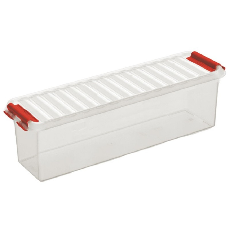 Sunware opbergbox-opbergdoos transparant 1,3 liter 27 x 8,4 x 9 cm
