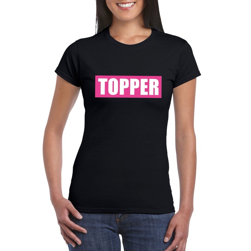 T-shirt zwart Topper dames