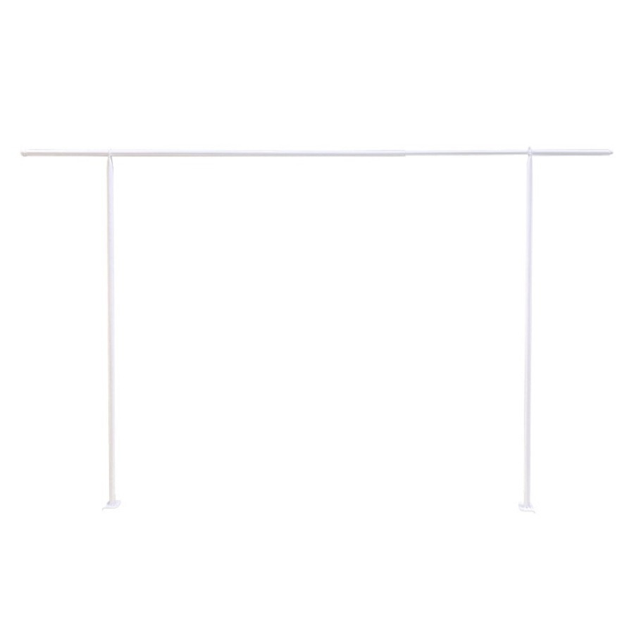 Tafelklem-tafelhaak wit metaal verstelbaar 120-180 x 3,7 x 106 cm
