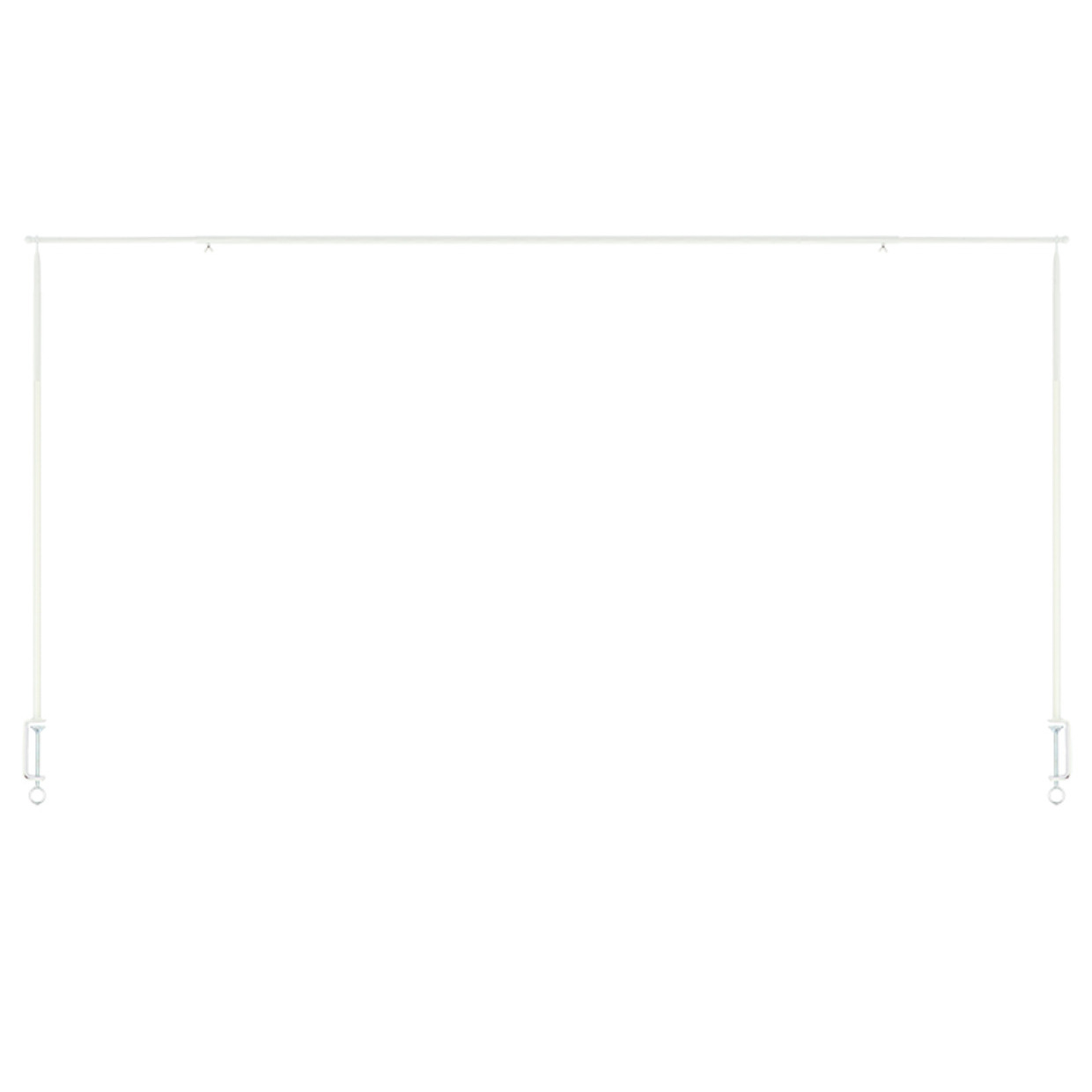 Tafelklem-tafelhaak wit staal verstelbaar 117-211,5 x 3,7 110,5 cm