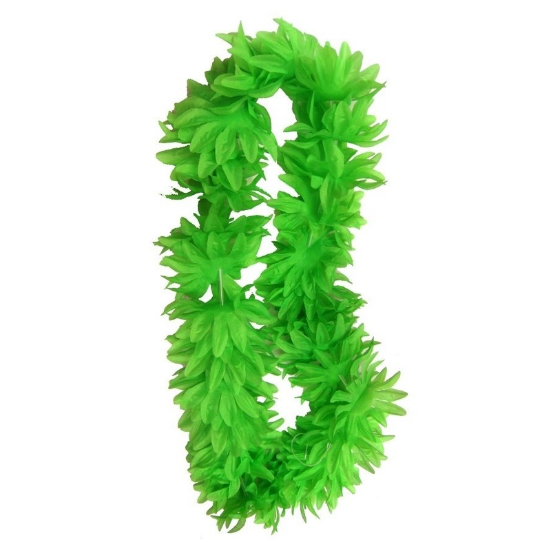 Toppers Neon groene hawaii krans slinger