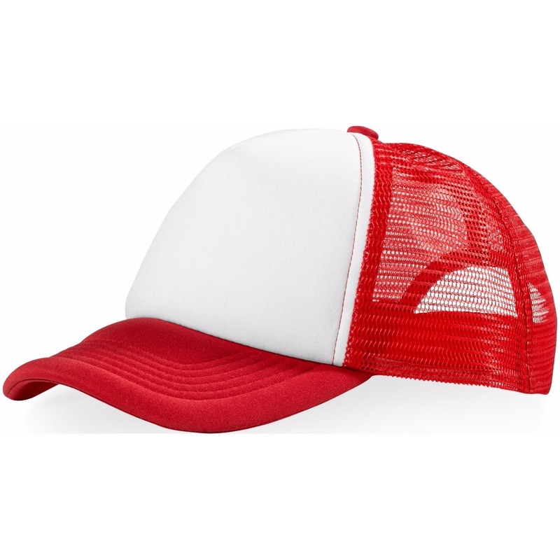 Truckers baseball cap rood/wit