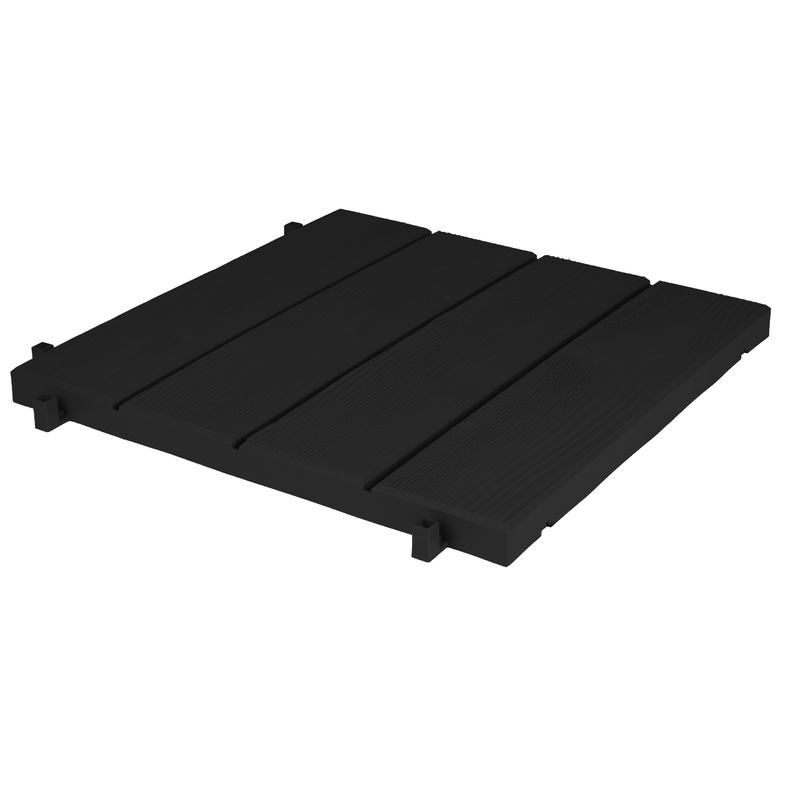 Tuintegel-terrastegel zwart kunststof weerbestendig 38 x 38 cm vlonder vloertegels