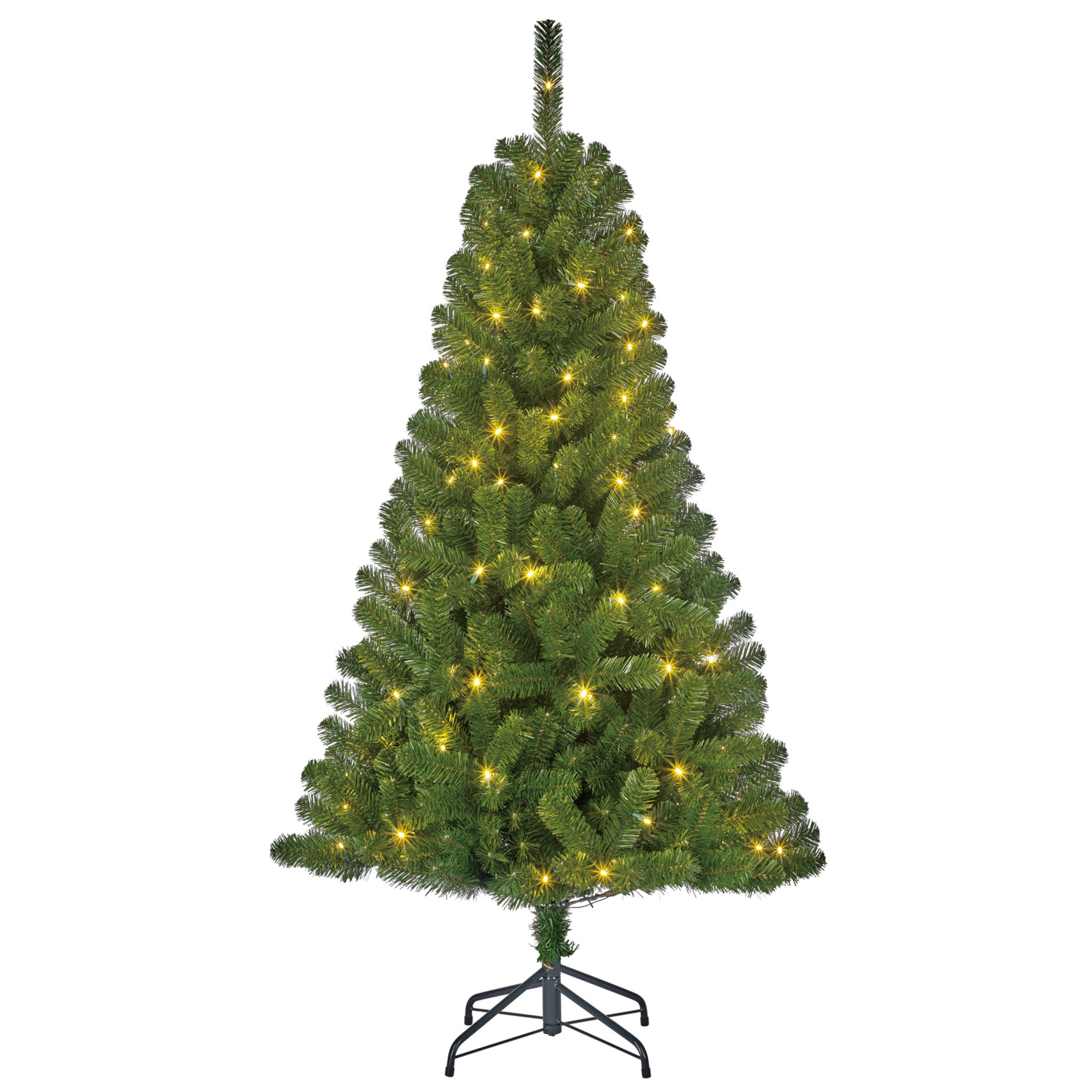 Tweedekans kunst kerstboom 120 cm met verlichting warm wit