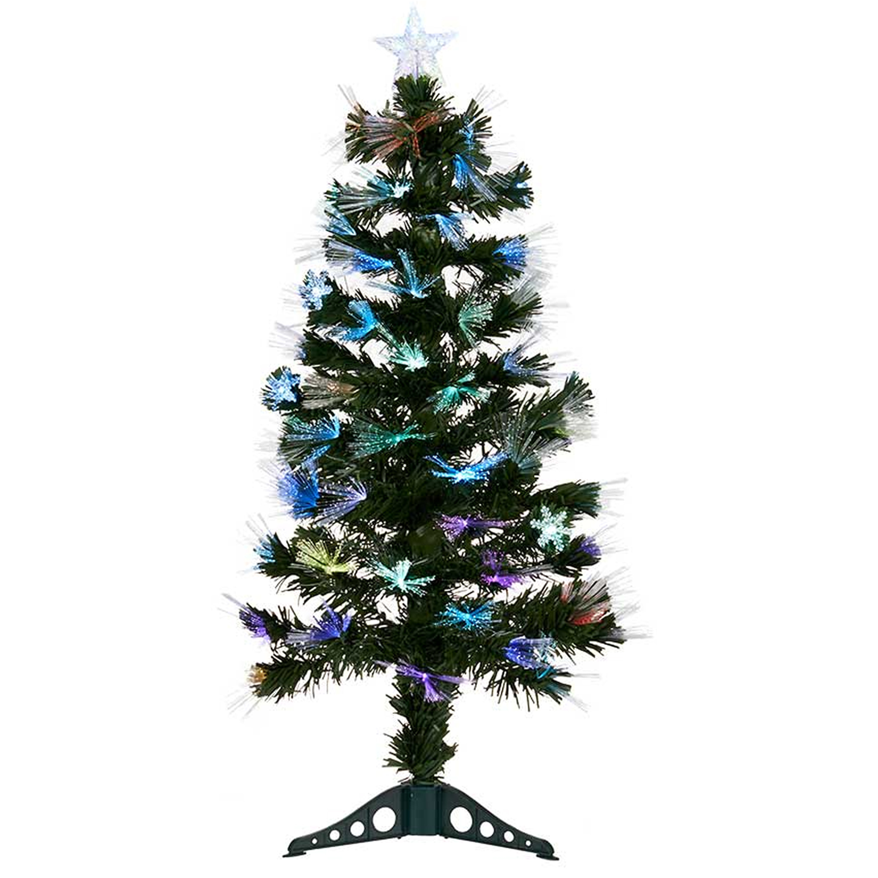 Tweedekans kunst kerstboom fiber met verlichting H90 cm