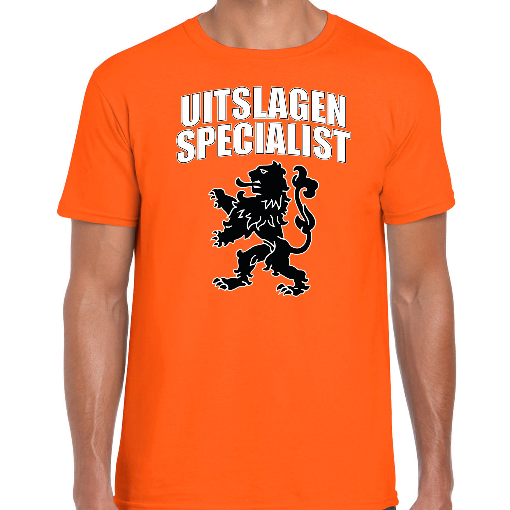 Uitslagen specialist met leeuw oranje t-shirt Holland-Nederland supporter EK- WK voor heren
