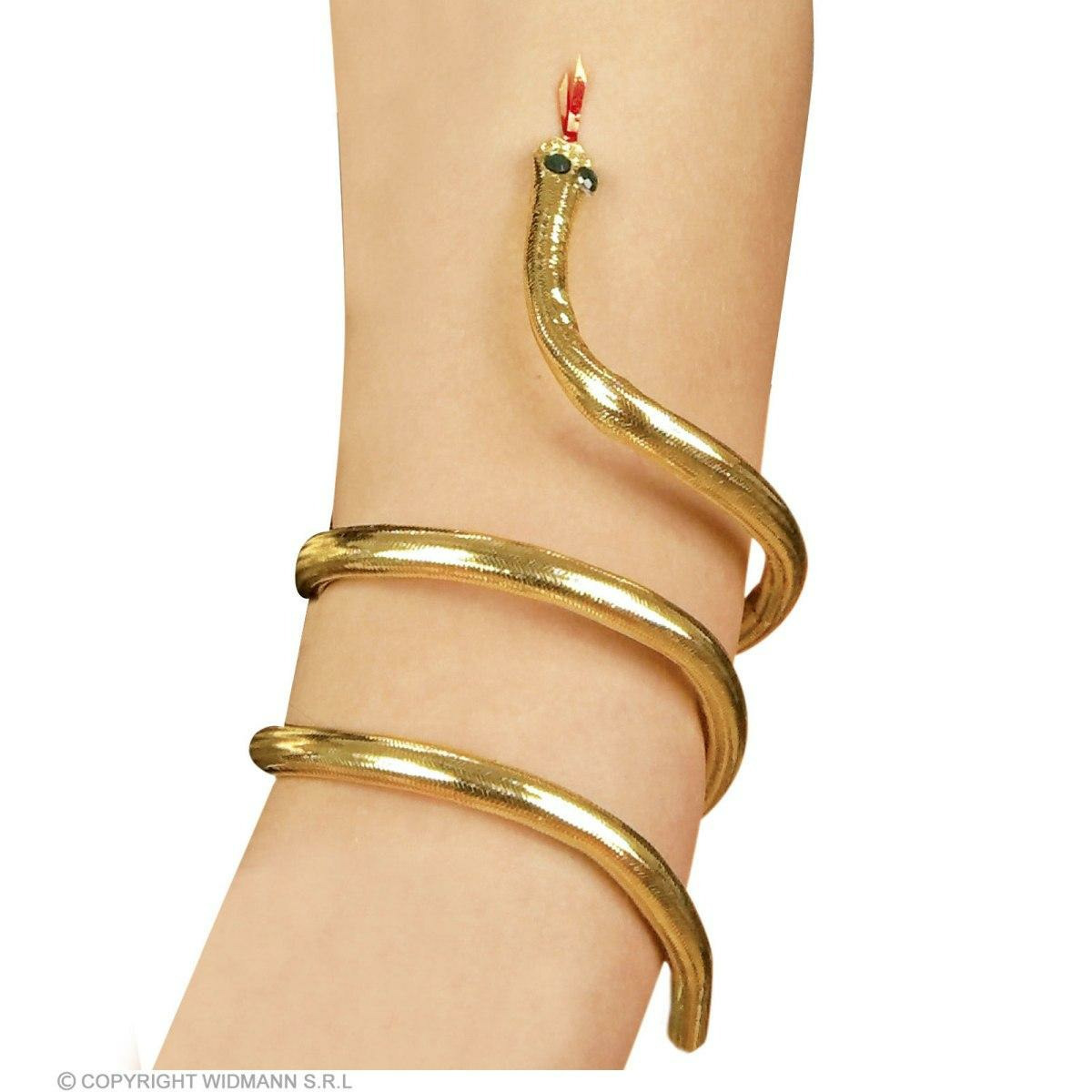 Verkleed armband slang Cleopatra goud Egypte thema party Carnaval accessoires