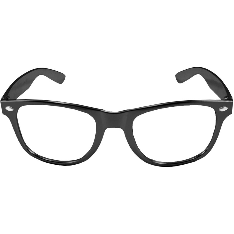 Verkleed bril metallic zwart