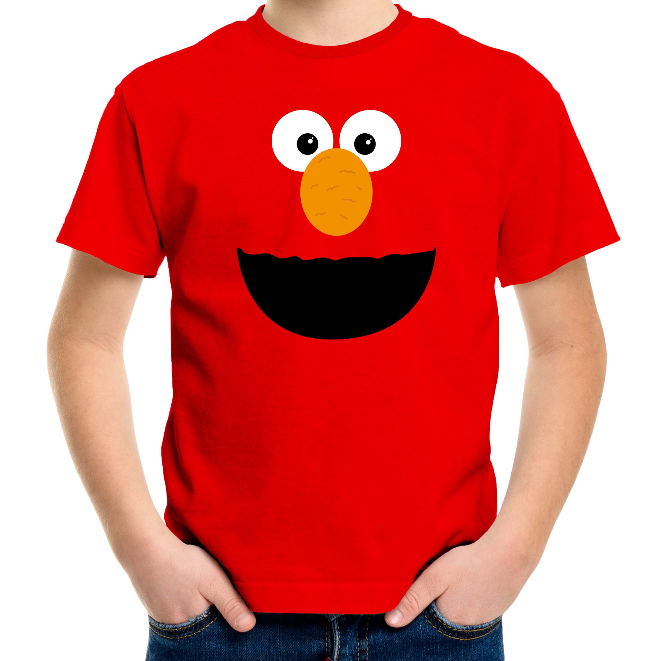Verkleed-carnaval t-shirt rode cartoon knuffel pop voor kinderen Verkleed-kostuum shirts