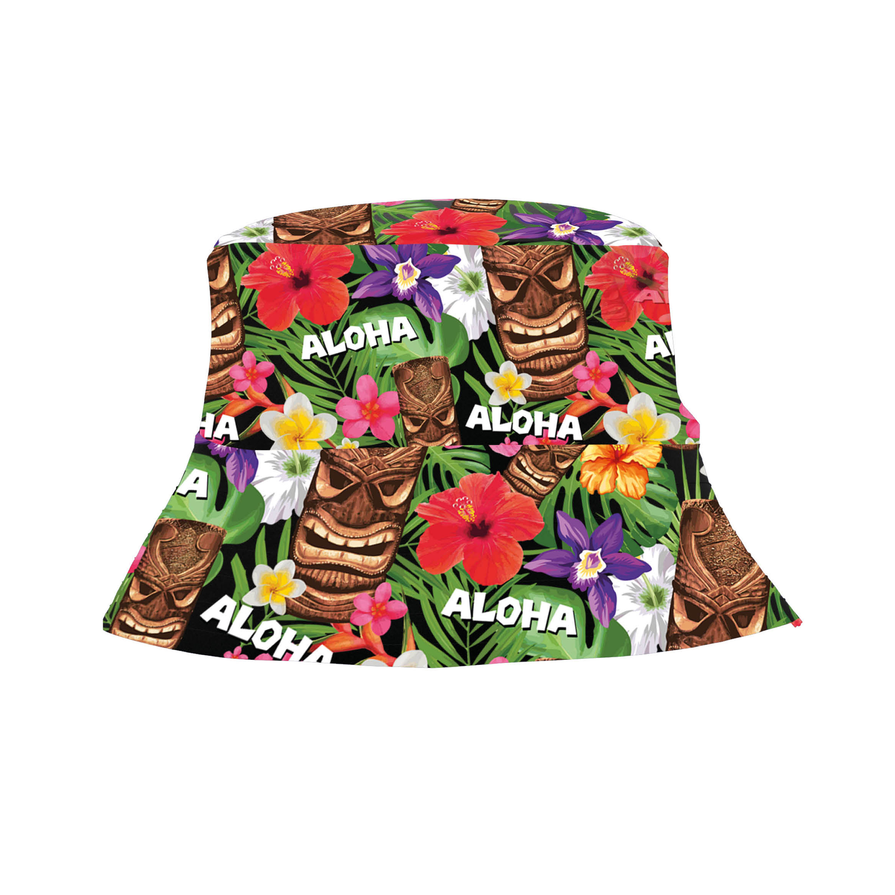 Verkleed hoedje voor Tropical Hawaii party Summer-jungle print volwassenen Carnaval-thema fees