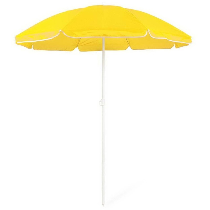 Verstelbare strand-tuin parasol geel 150 cm