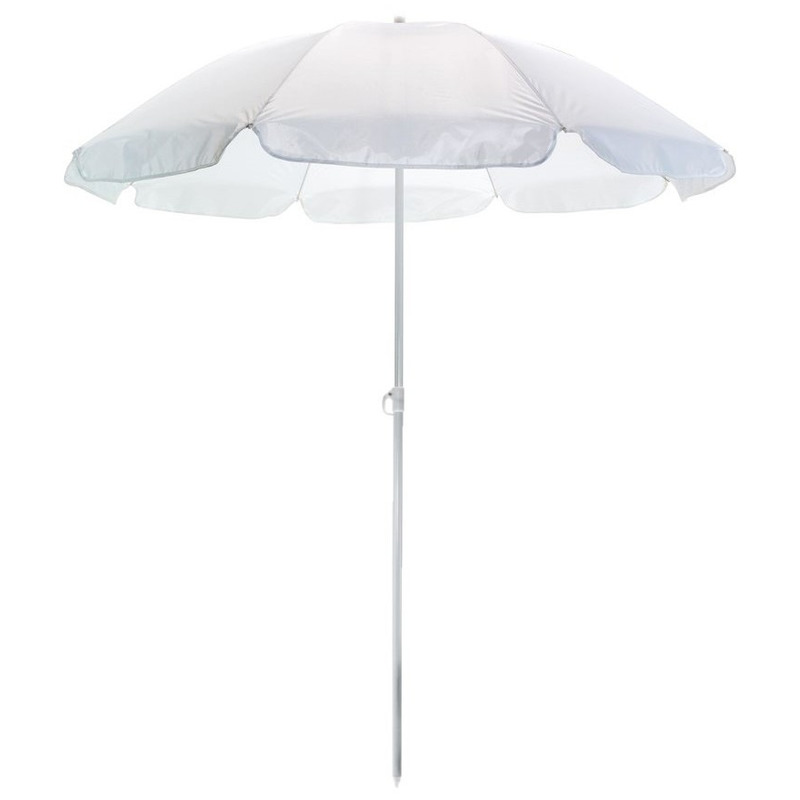 Verstelbare strand-tuin parasol wit 145 cm