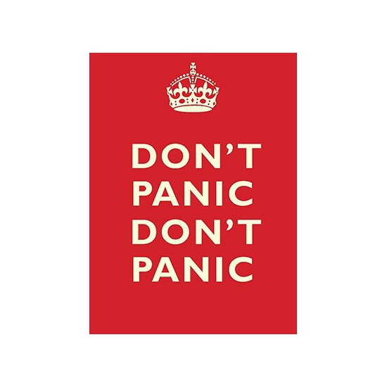 Wandplaat Don't Panic
