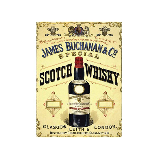 Wandplaat James Buchanan Whisky