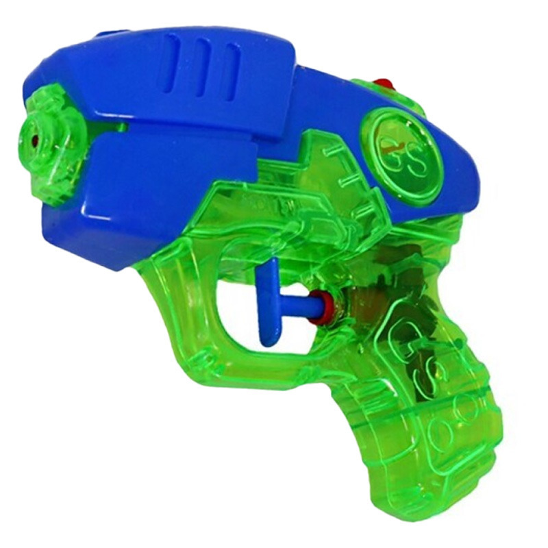 Waterpistooltje-waterpistool blauw-groen 12 cm speelgoed