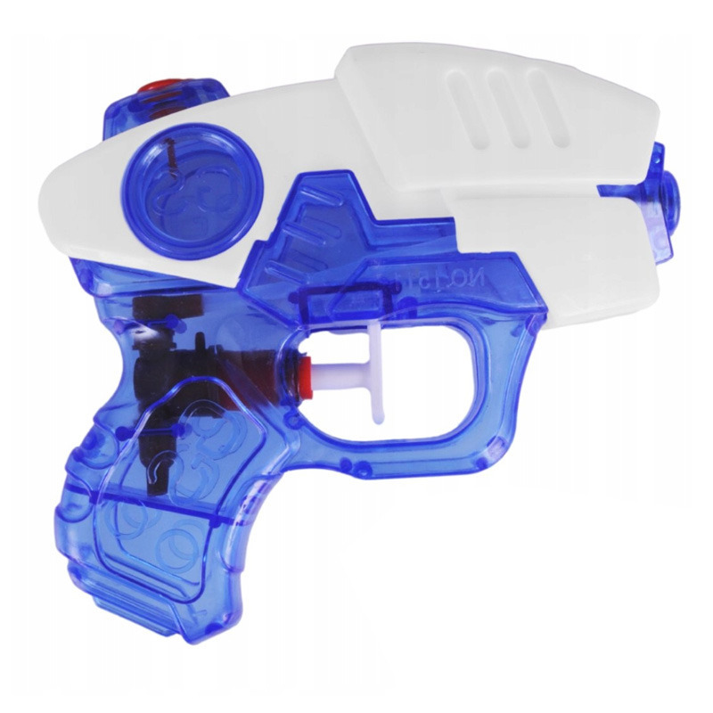 Waterpistooltje-waterpistool blauw-wit 12 cm speelgoed
