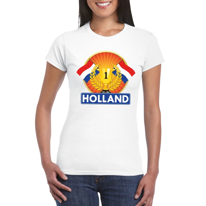 Wit Holland supporter kampioen shirt dames