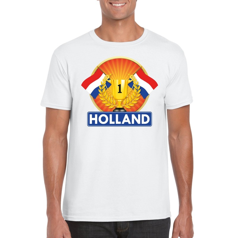 Wit Holland supporter kampioen shirt heren