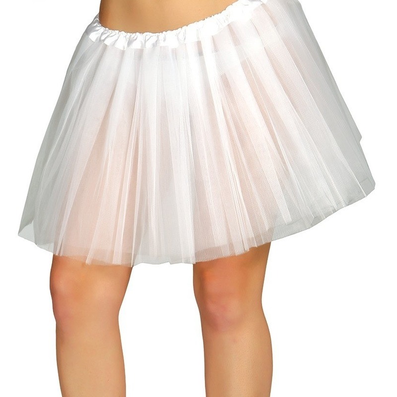 Witte verkleed petticoat voor dames 40 cm