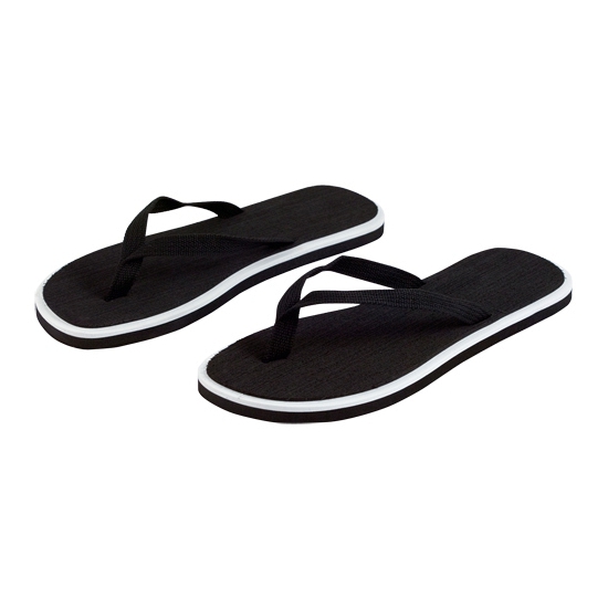 Zwarte flip flop slippers voor dames