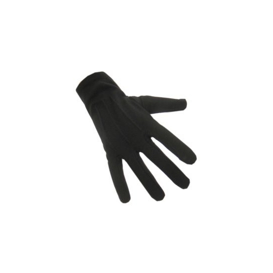 Zwarte katoenen handschoenen kort