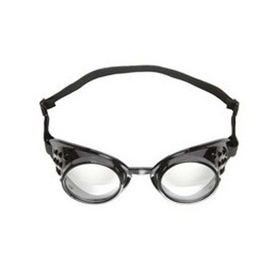 Zwarte streampunk-lab bril voor heren-dames