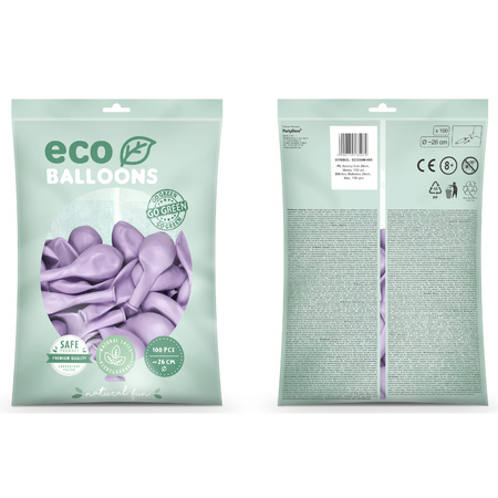 100x Lilac purple balloons 26 cm eco/biodegradable