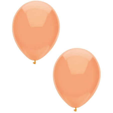 Perzik oranje metallic ballonnen 30 cm 10 stuks