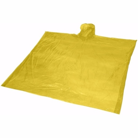 10x gele regen ponchos voor volwassenen