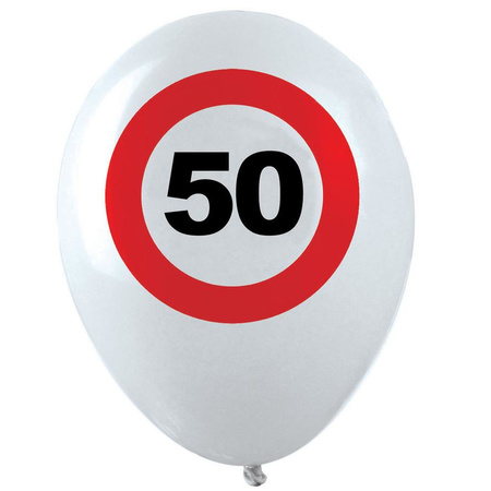 Birthday decoration 50 years traffic signs package