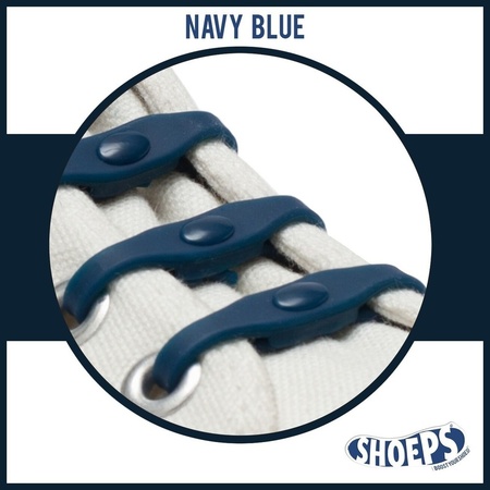14x Veters strikken hulp navy blauwte elastische/elastieken schoenveters voor kinderen/dames/heren