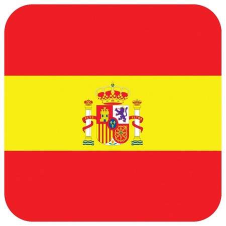 Beer coasters Spanish flag square 15 pcs