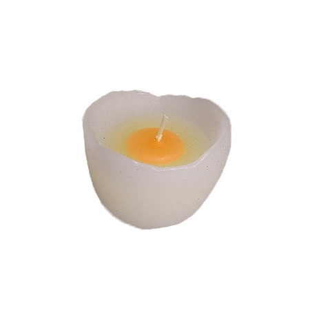 1x Paas eier kaars wit 5 cm