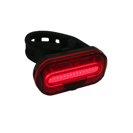1x Fietsachterlicht / achterlamp fietsverlichting COB LED met bevestigingsband   