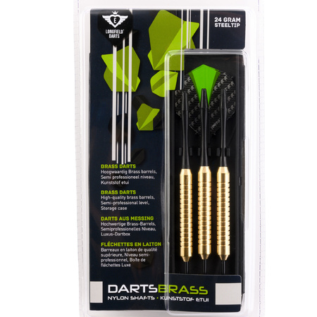 1x Set of 3 darts Longfield darts brass 24 grams