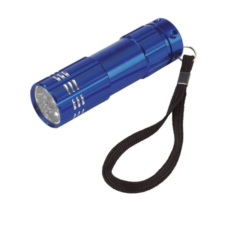 1x mini 9x LED flashlight blue