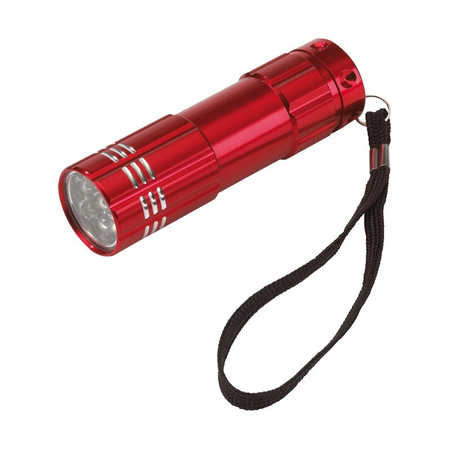 1x mini 9x LED flashlight red