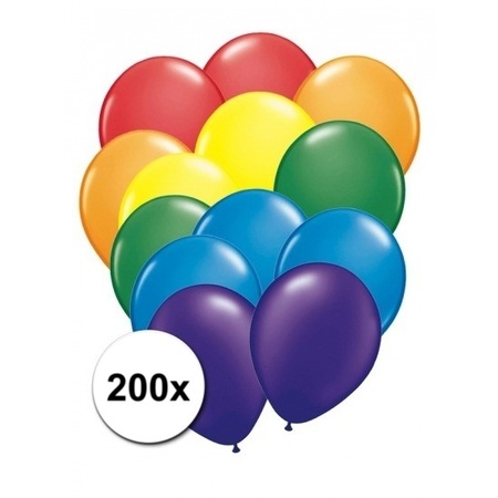 200x Rainbow balloons 